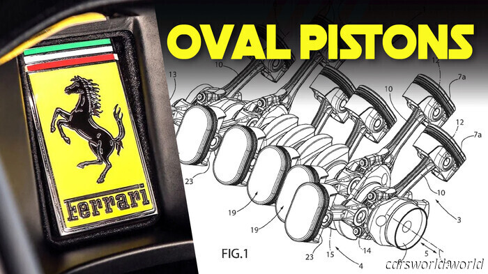 Ferrari Files Patent for Oval-Piston V12 Featuring Unconventional Shared Connecting Rods | Carscoops